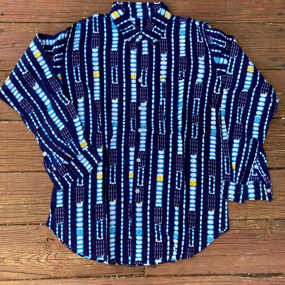 Royal Jelly Harlem Africa Batik button down shirt - Picture 2 of 7